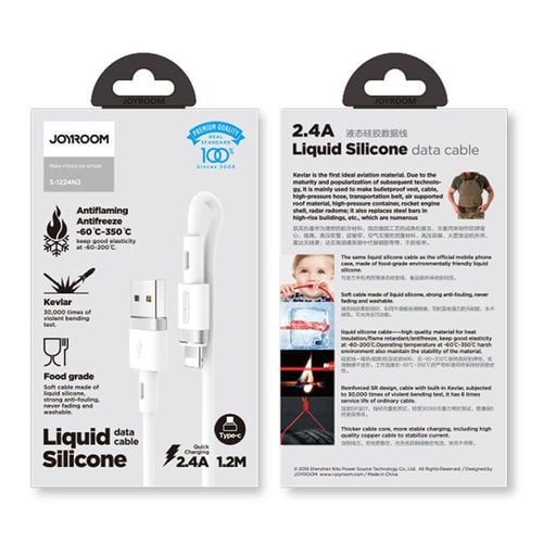 kabel przewód do iphone usb - lightning 2.4a 1.2m biały na Arena.pl