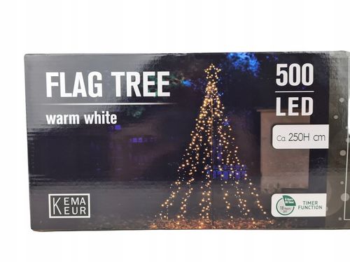 CHOINKA METALOWA XL 250 cm 500 LED TIMER KEMA ZEWNĘTRZNA na Arena.pl