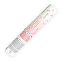 Tuba z konfetti penisy jasne różowe, 20 cm