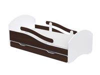 Łóżko dziecięce LEO 140x70 biało-wenge