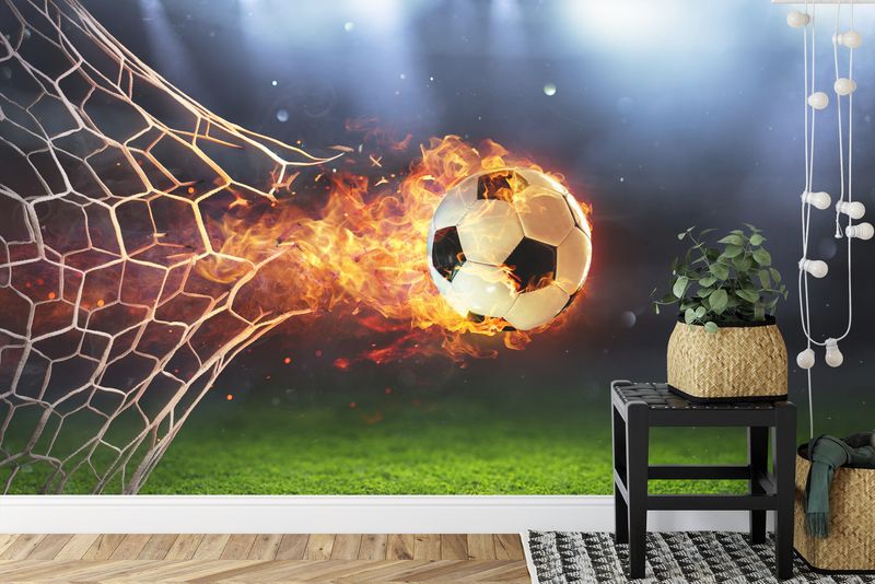 Emaga Fototapeta Piłka Nożna W Płomieniach Vinyl Strukturalny 135x90 zdjęcie 9
