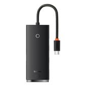 Lite Series przejściówka HUB USB-C 4x USB 3.0 25cm czarny