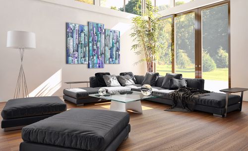 Obraz Na Płótnie - Drapacze Chmur - 130X100 Cm - Cb130X100-3857 na Arena.pl