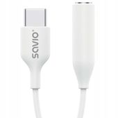 Adapter audio - USB-C - Jack 3,5mm - biały AK-52