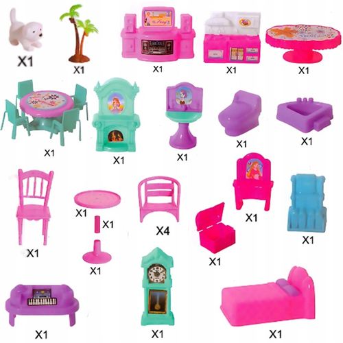 DOMEK DLA LALEK KUCYKI VILLA MEBLE FIGURKI WOOPIE na Arena.pl