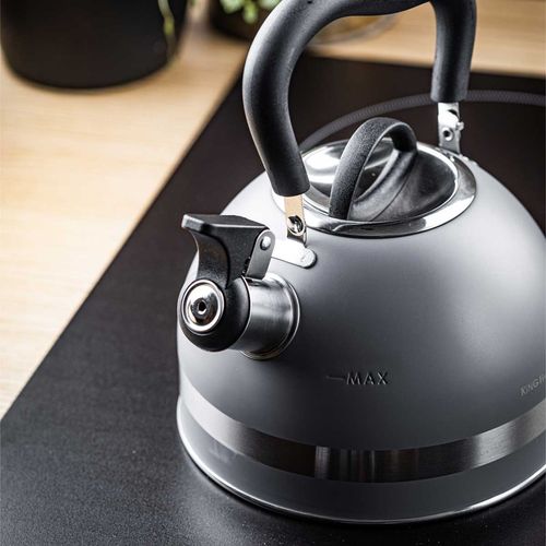 czajnik 1,8l z gwizdkiem kinghoff kh-1851 szary na Arena.pl