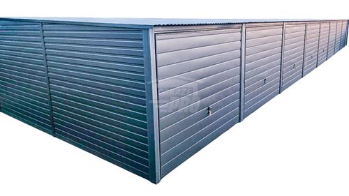 Rząd garaży 24x5m + wiata 2m - 8x brama uchylna dach spad w przód GP488 na Arena.pl