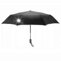 PARASOLKA SKŁADANA CZARNA TWORZYWO SZTUCZNE ŚREDNICA 98 CM WYMIARE 28 CM