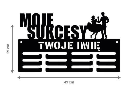 Wieszak na medale MOJE SUKCESY twoje imię dowolny tekst 257.3 na Arena.pl