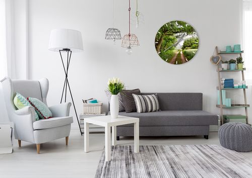Zegar Ścienny - Las Pole Droga - 60X60 Cm - C3Ar60X60-2637 na Arena.pl