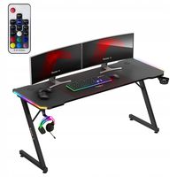 Biurko Gamingowe Komputerowe Huzaro Hero 4.8 Rgb Led 160 Cm + Podkładka