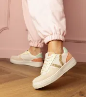 Beżowe sneakersy trampki zdobione brokatem Blona 37
