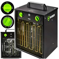 NAGRZEWNICA ELEKTRYCZNA MOCNA FARELKA TERMOSTAT REGULACJA 3-FAZOWA 9KW 400V