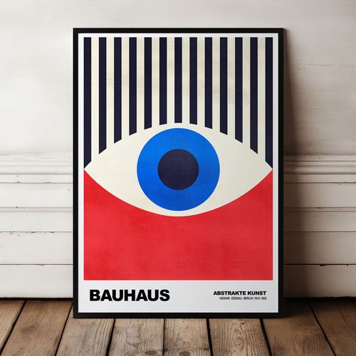 Plakat oko bauhaus 50x70 cm w czarnej ramie na Arena.pl