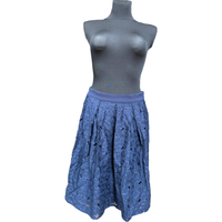 Spódnica Midi Rozkloszowana Niebieska Stylowa Wygodna Damska Rozmiar 38