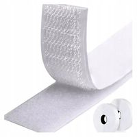 Taśma Rzep z Klejem Samoprzylepny 2cm Biały Komplet 5mb Haczyk i Pętelka