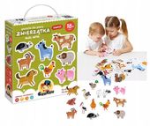 CzuCzu Puzzle ZWIERZATKA NA WSI 15 Układanek Duże dla Malucha 18m+