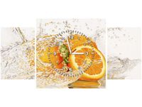 80X40CM ZEGAR POMARAŃCZA WODZIE OBRAZ DRUK
