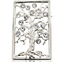 SREBRNA BROSZKA DRZEWO PRÓBA SREBRA 925