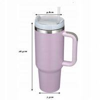 1200ML KUBEK TERMICZNY ZE SŁOMKĄ I USTNIKIEM TERMOS DO SAMOCHODU Fioletowy