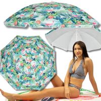 PARASOL WE FLAMINGI 180CM NA PLAŻĘ PLAŻOWY OGRODOWY ŁAMANY SKŁADANY BIWAK