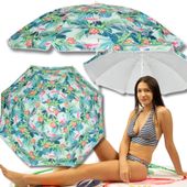 PARASOL WE FLAMINGI 180CM NA PLAŻĘ PLAŻOWY OGRODOWY ŁAMANY SKŁADANY BIWAK