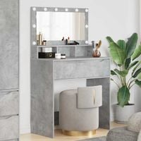 Toaletki do sypialni Betonowy szary 80 x 39,6 x 135 cm