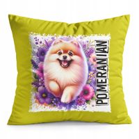 PODUSZKA ŻÓŁTA PREZENT - PIES PSY PIESEK RASA POMERANIAN SZPIC