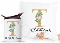 Zestaw Poduszka + Kubek Prezent Dla Teściowej Mamy Z Nadrukiem Ze Zdjęciem