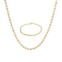 komplet, płaskie, ozdobne, szlifowane ogniwa 2