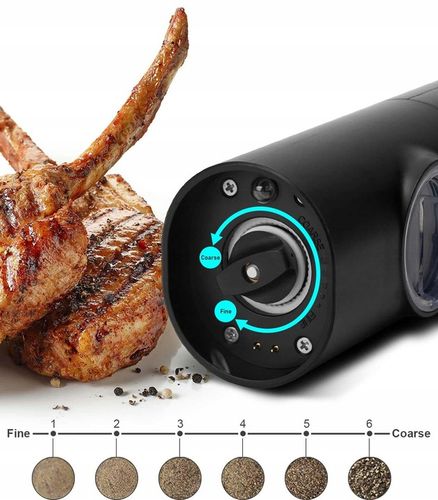 ELEKTRYCZNY MŁYNEK DO SOLI I PIEPRZU | 2w1 ZESTAW na Arena.pl