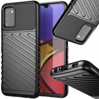 thunder case elastyczne pancerne etui pokrowiec samsung galaxy a03s czarny