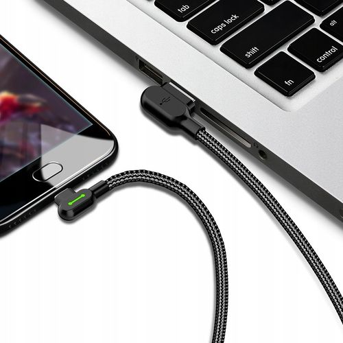 MCDODO KABEL KĄTOWY 90° USB-C SZYBKIE ŁADOWANIE DWUSTRONNY USB TYP C LED 2M na Arena.pl