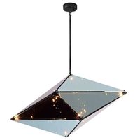 LAMPA wisząca KONSTELACJA LP-056/1P BK Light Prestige geometryczna OPRAWA szklany ZWIS przydymiona czarna