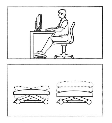 Podnóżek biurowy regulowany czarny EDUARDO na Arena.pl