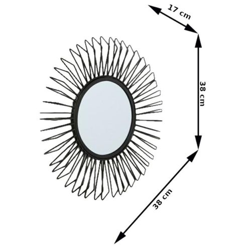Lustro Sol czarne 38 cm na Arena.pl