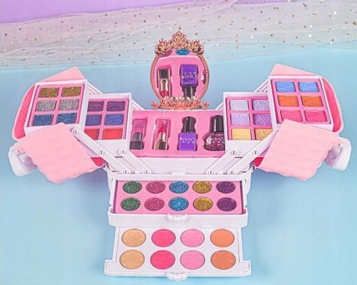 Kuferek Kosmetyków Do Paznokci i Makijażu MakeUp Zestaw Makijaż dla dzieci na Arena.pl