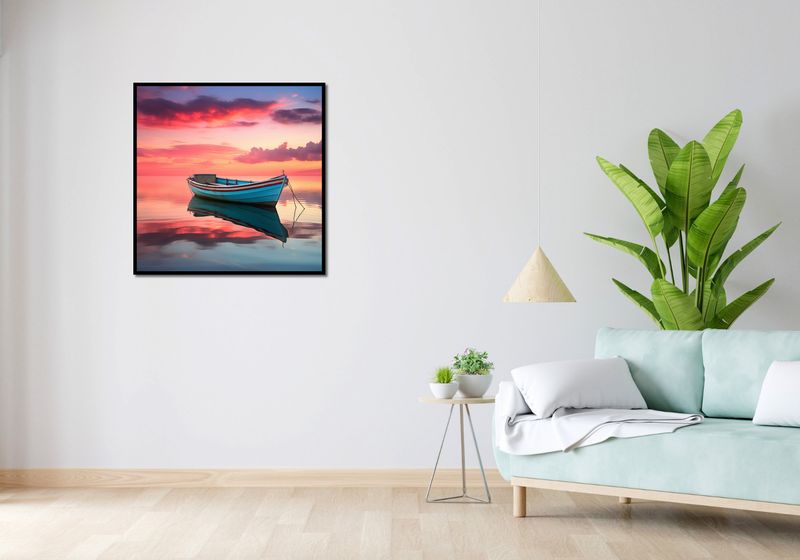 Plakat 80x80cm Spokój przed Połowem zdjęcie 4