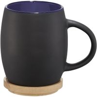 Ceramiczny kubek Hearth z drewnianym wiekiem/spodeczkiem