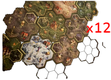 Heroes 3 -  Ramka / Podstawka Pod Kafle Terenu - 12 szt. Gra Planszowa na Arena.pl