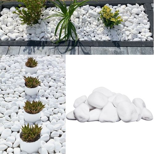 KAMIEŃ OTOCZAK THASSOS 3-6CM KAMIEŃ OGRODOWY BIAŁY DEKORACYJNY OZDOBNY na Arena.pl