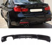 BMW F30 F31 M PAKIET M SPORT 12-18 CZARNY POŁYSK DYFUZOR TYLNEGO ZDERZAKA