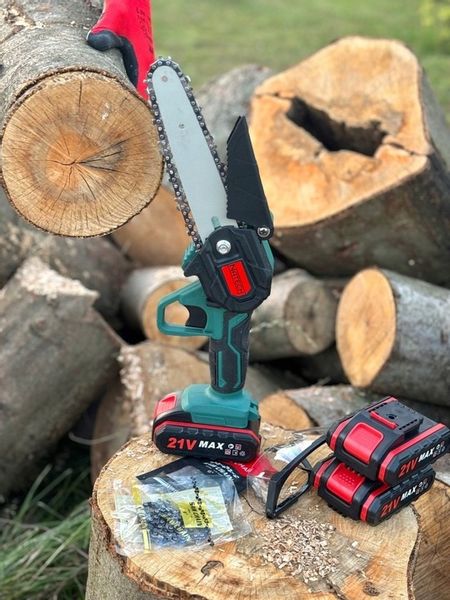 PIŁA AKUMULATOROWA ELEKTRYCZNA RĘCZNA MINI 6'' 2x AKUMULATOR + 2x ŁAŃCUCH zdjęcie 5