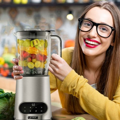 Blender kielichowy Automatyczny Tritan Yoer INOX 2,4L 2200W +Sito do soku na Arena.pl