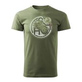 Koszulka motocyklowa z motocyklem na motor SHL M04 M11 M17 męska khaki REGULAR XL