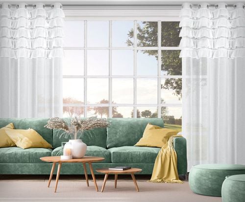 Firana na przelotkach 140X250 gotowa AURA biała na Arena.pl