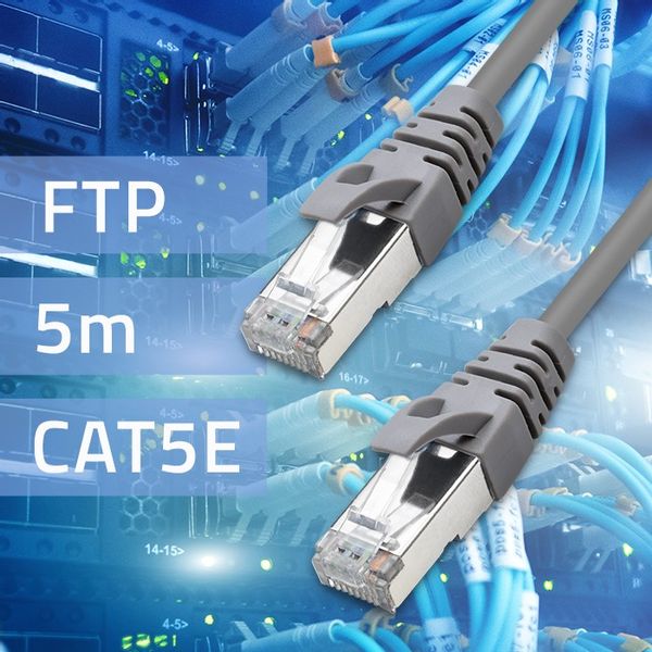 Qoltec Kabel Patchcord FTP CAT5e 2xRJ-45 5m High speed Gold Ekranowany zdjęcie 2