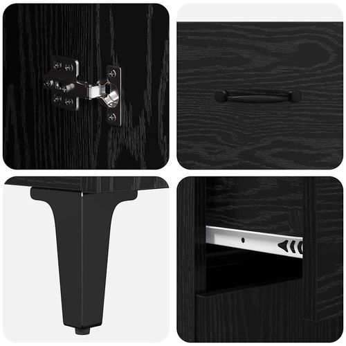 Bufet Czarny dąb 34 x 69.5 x 90 cm Materiał drewnopochodny na Arena.pl