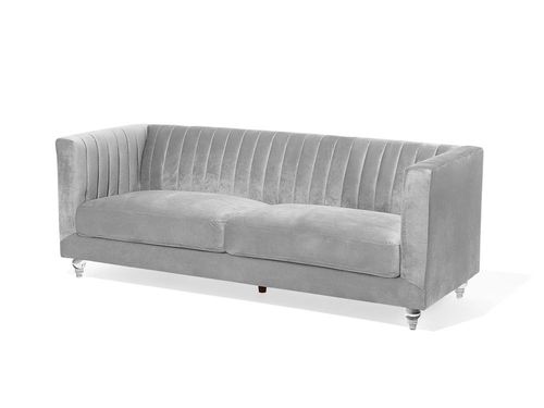 Sofa Welurowa Jasnoszara Arvika na Arena.pl