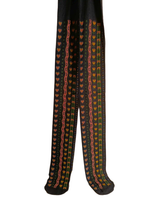 KREBO Rajstopy Dziewczęce Granatowe w Kwiaty i Serca Rozmiar 128-134cm